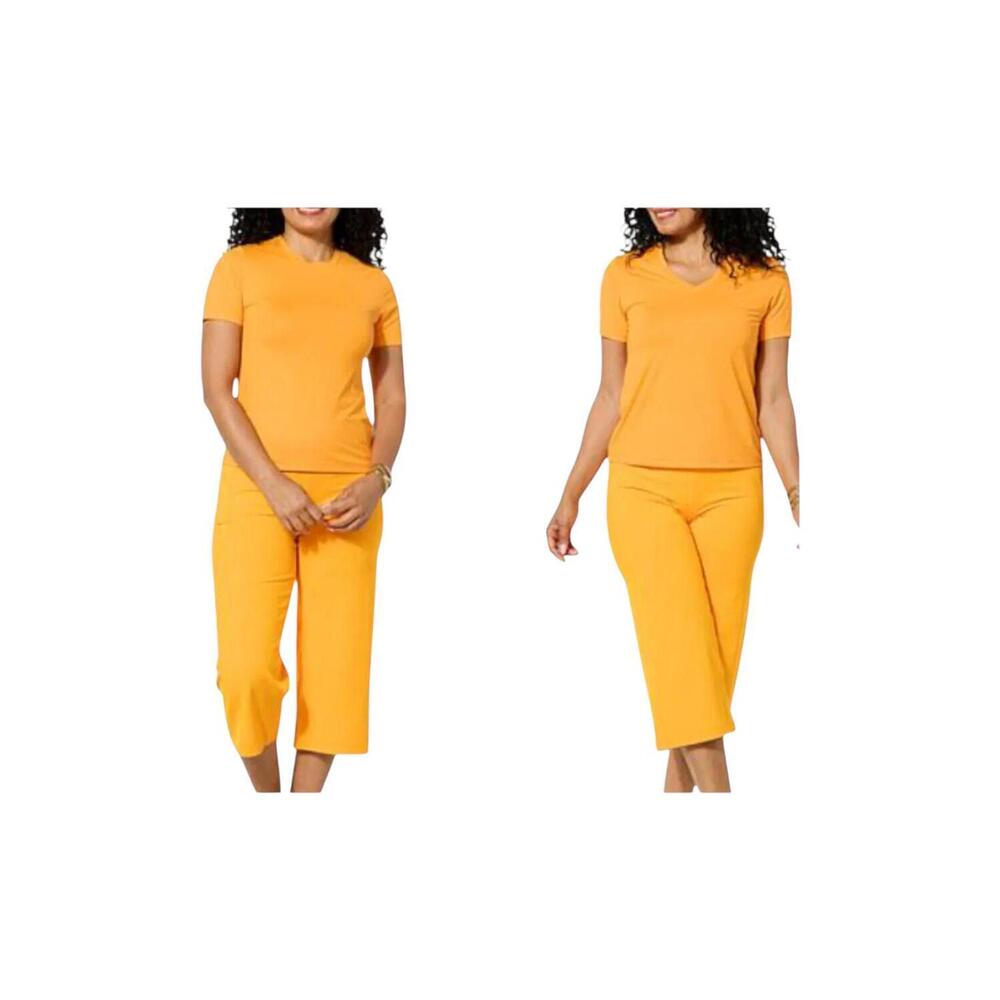 Joy Collection Women's Two Performance Tees Tangerine - Regular